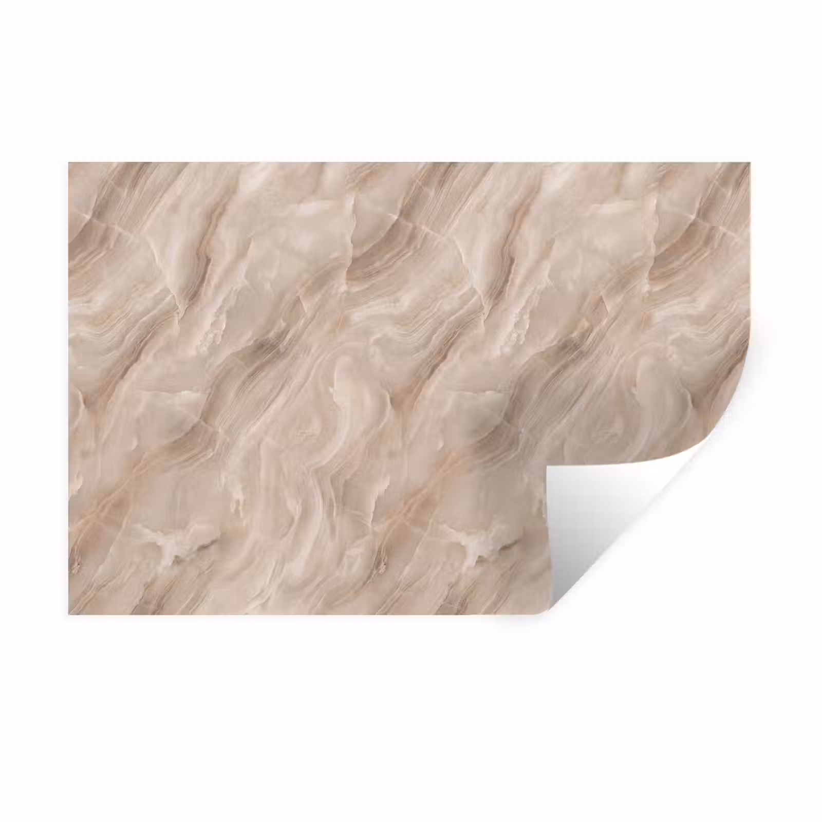 Muursticker - Steen - Golvend - Abstract - Beige — 1