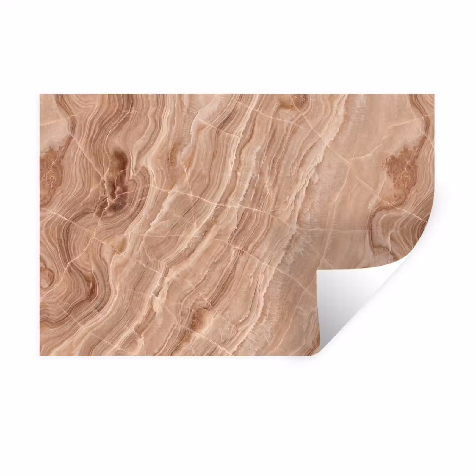 Muursticker - Textuur - Golvend - Abstract - Warm - Bruin — 1