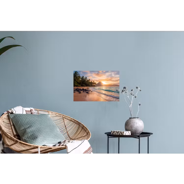 Muursticker - Zee - Berg - Landschap - Tropisch - Goud — 4