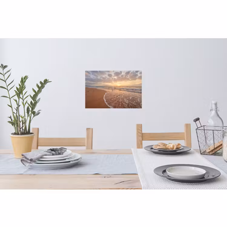 Muursticker - Zee - Kustlijn - Wolken - Landschap - Oranje — 3