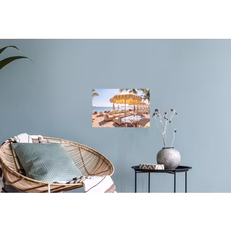 Muursticker - Strand - Ligbedden - Vakantie - Modern - Geel — 4
