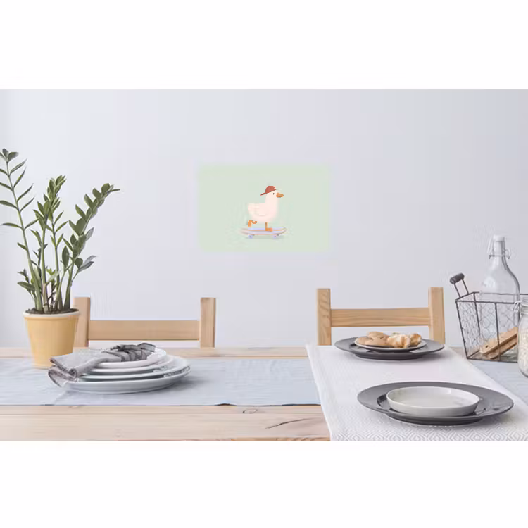 Muursticker - Vogel - Skateboard - Dieren - Cartoon - Speels — 3