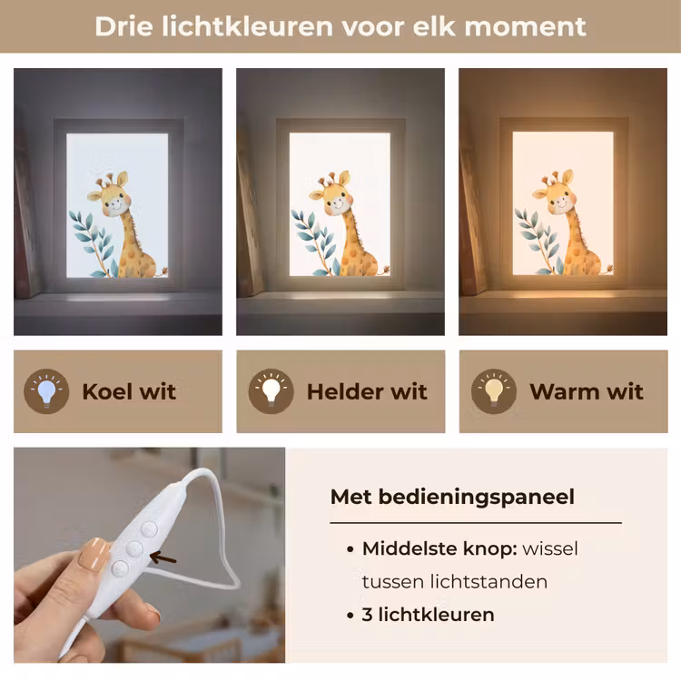 Nachtlampje - Giraf - Dier - Wilde dieren — 5