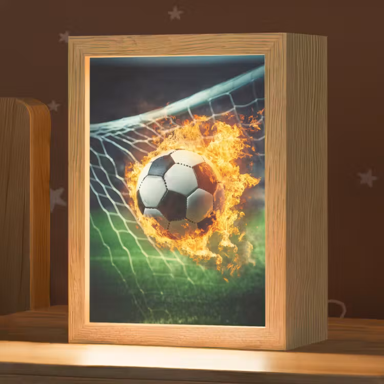 Nachtlampje - Voetbal - Goal - Doelnet - Vuur — 1