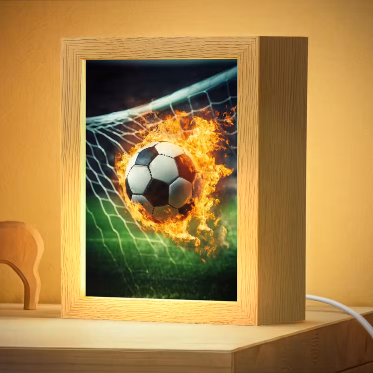Nachtlampje - Voetbal - Goal - Doelnet - Vuur — 4