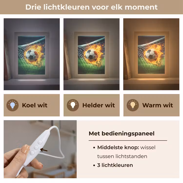 Nachtlampje - Voetbal - Goal - Doelnet - Vuur — 5