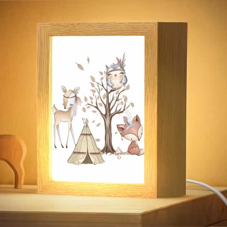 Nachtlampje - Wilde dieren - Bos - Illustratie — 4
