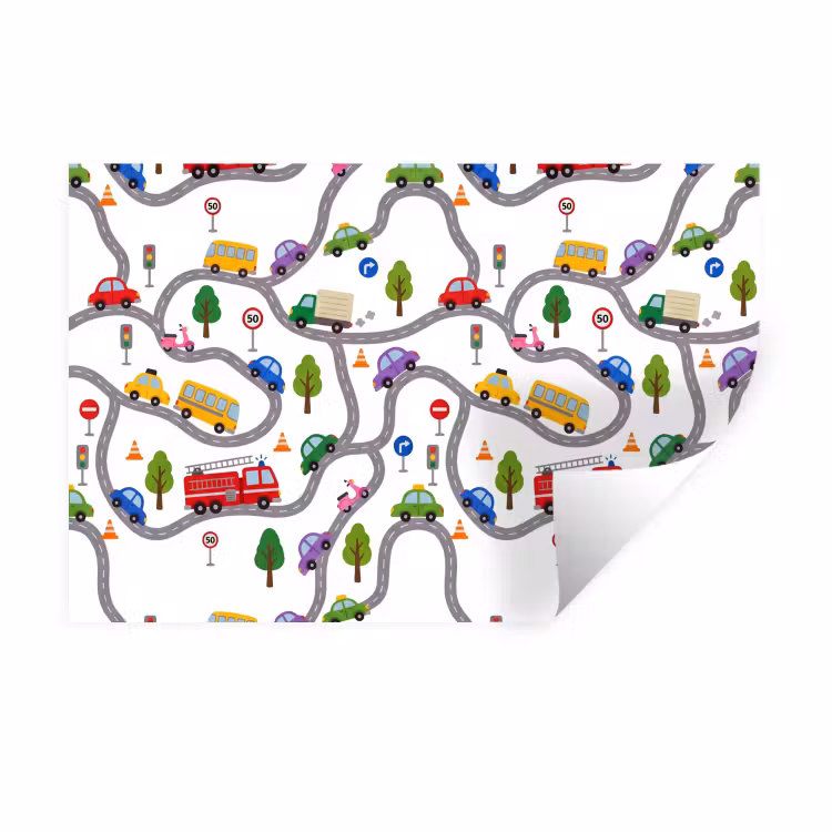 Muursticker - Voertuig - Weg - Patroon — 1