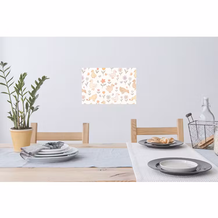 Muursticker - Vogel - Bloemen - Patroon - Pastel - Dieren — 3