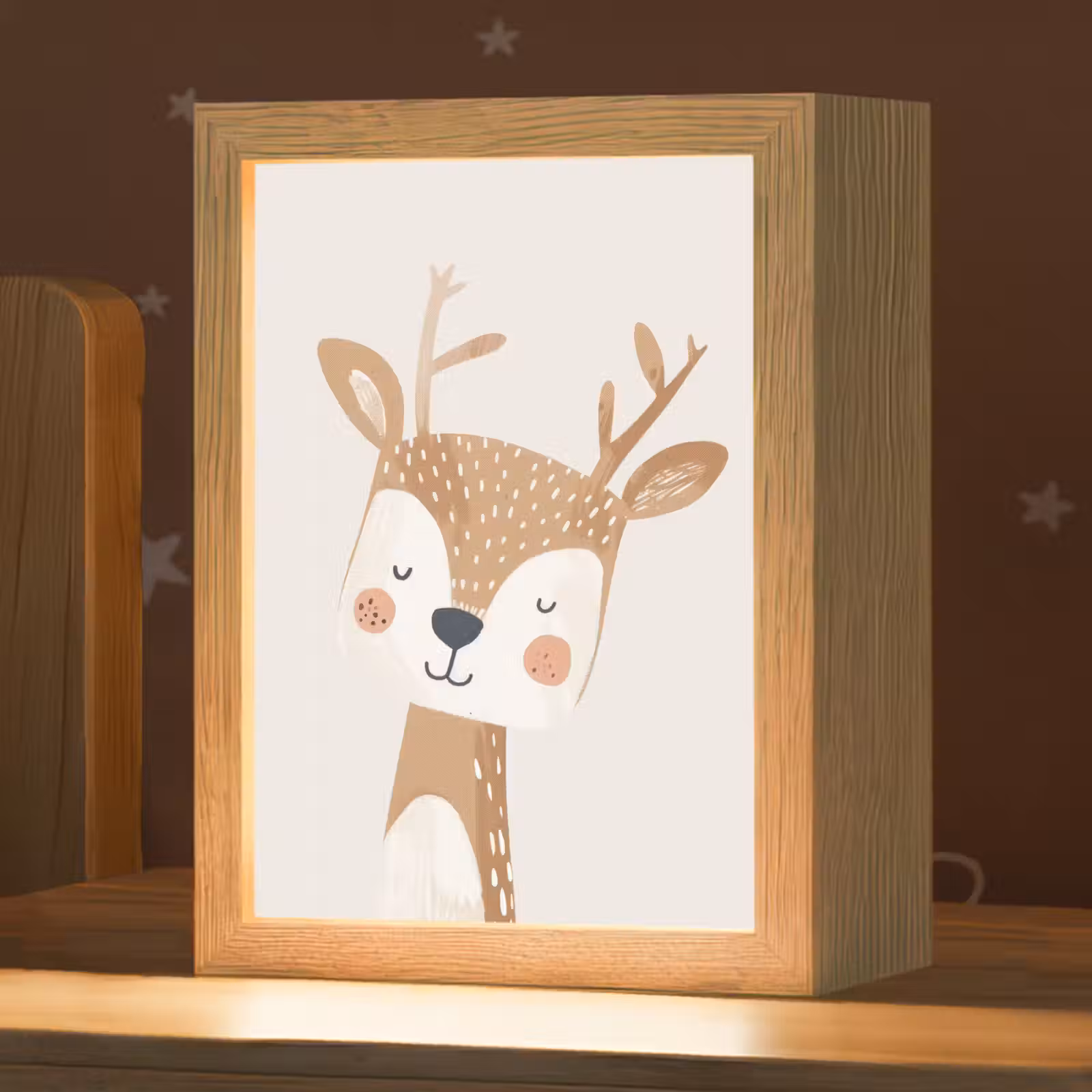 Nachtlampje - Hert - Bosdieren - Beige — 1