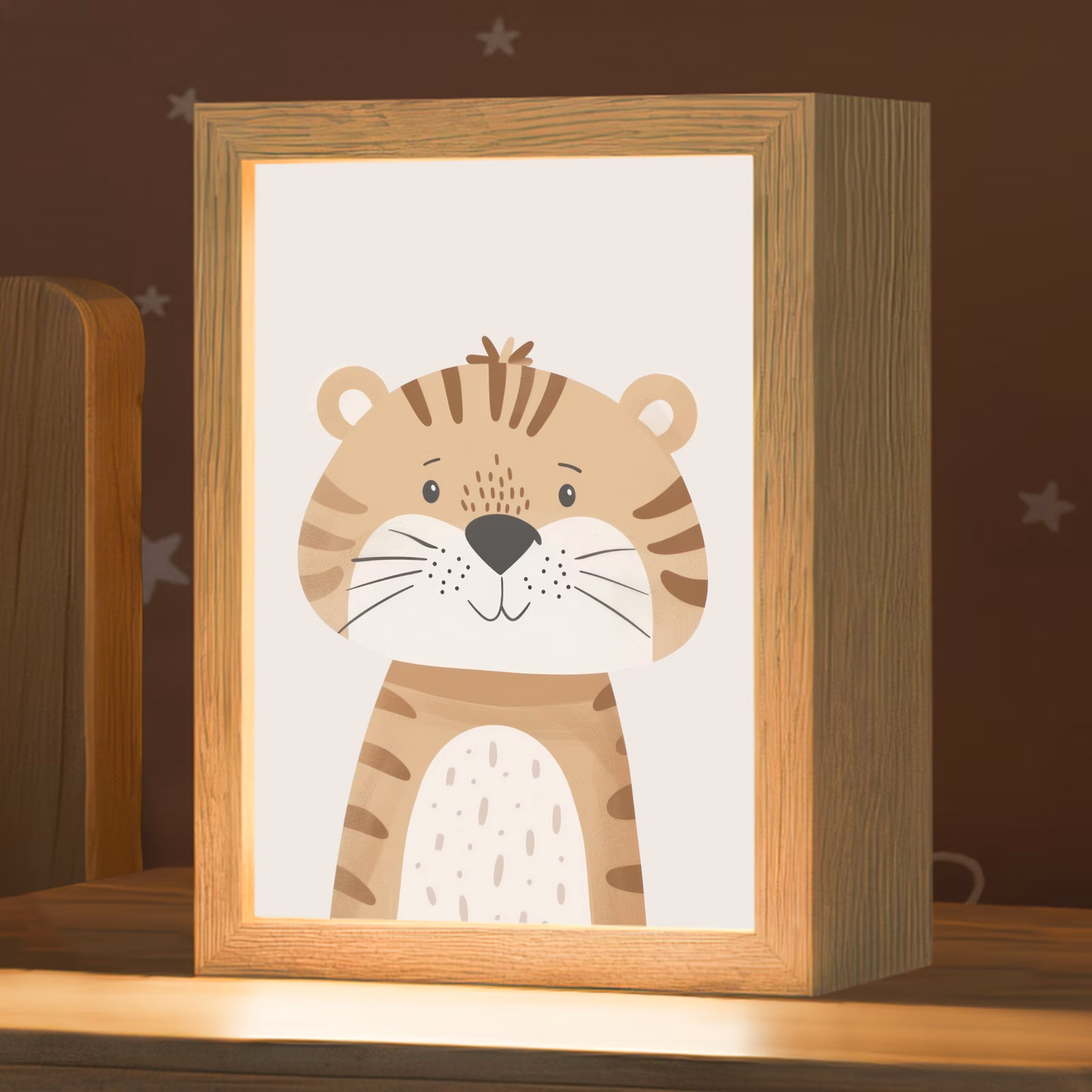 Nachtlampje - Tijger - Wilde dieren - Pastel — 1