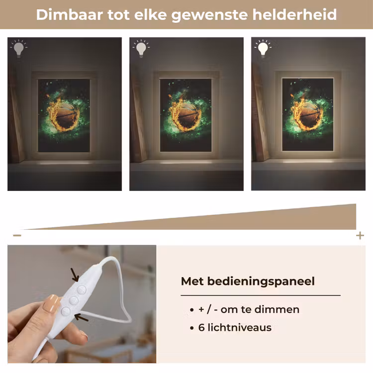 Nachtlampje - Basketbal - Vuur - Vlammen - Groen — 6
