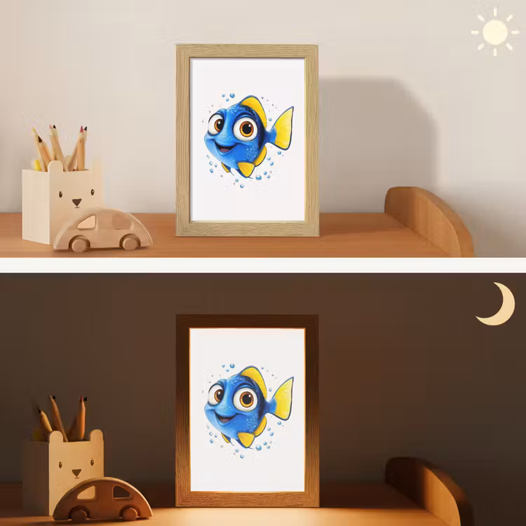 Nachtlampje - Doktersvis - Blauw - Vis - Spetters — 7