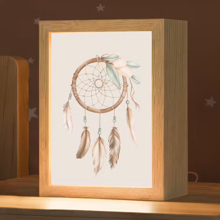 Nachtlampje - Dromenvanger - Bohemian - Boho - Pastel kleuren — 1