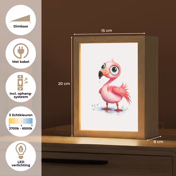 Nachtlampje - Flamingo - Roze - Water — 2
