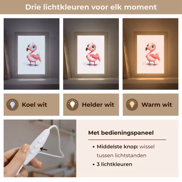 Nachtlampje - Flamingo - Roze - Water — 5