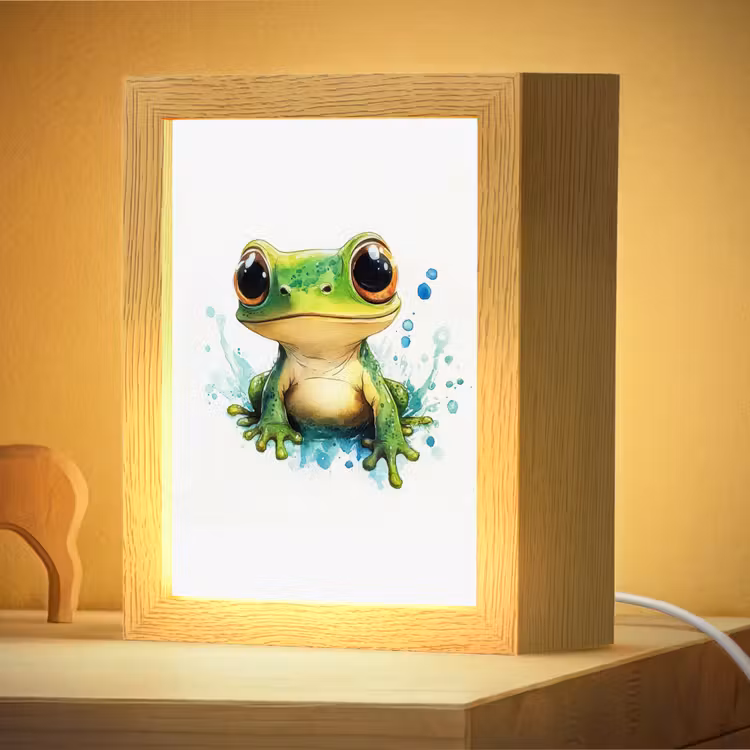 Nachtlampje - Kikker - Groen - Water - Dieren — 4