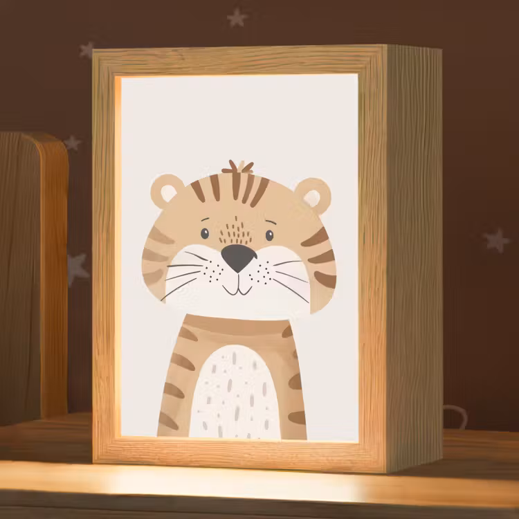 Nachtlampje - Tijger - Wilde dieren - Pastel — 1
