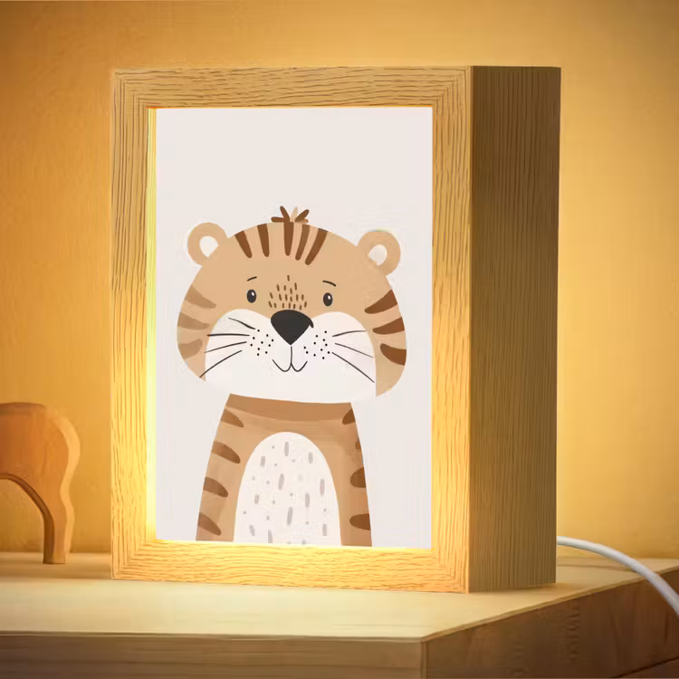 Nachtlampje - Tijger - Wilde dieren - Pastel — 4