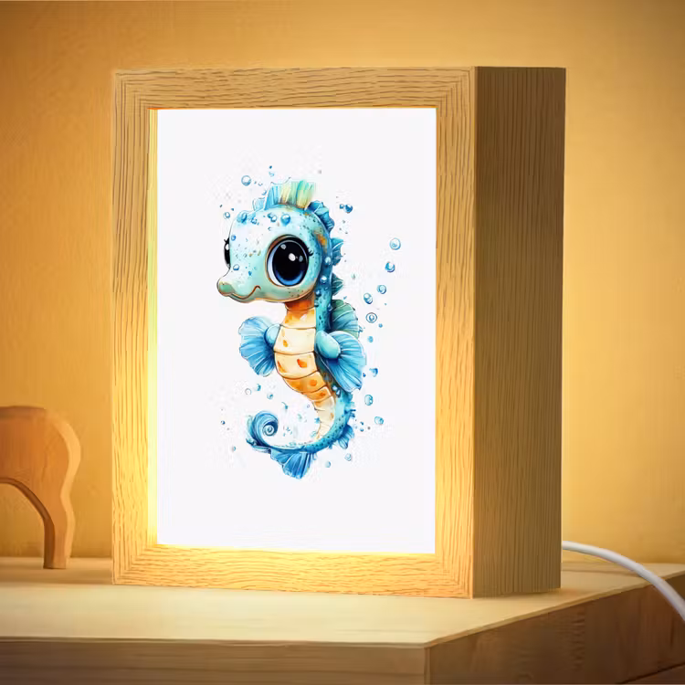 Nachtlampje - Zeepaardje - Spetters - Blauw — 4