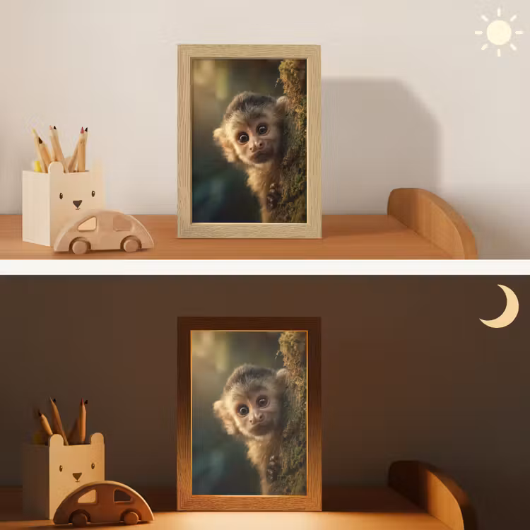 Nachtlampje - Aap - Boomstronk - Bruin — 7