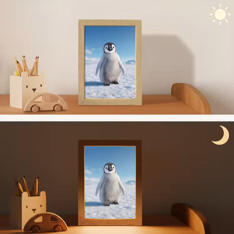 Nachtlampje - Pinguïn - Sneeuw - Landschap - Wit — 7