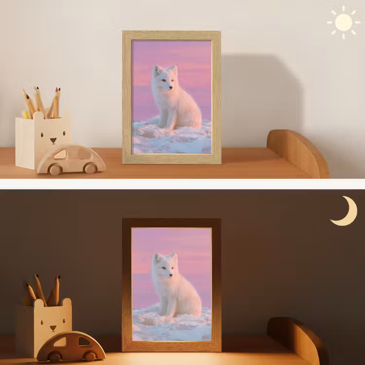 Nachtlampje - Poolvos - Sneeuw - Roze — 7