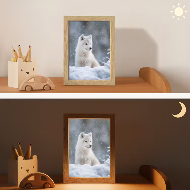 Nachtlampje - Wolf - Pup - Sneeuw — 7
