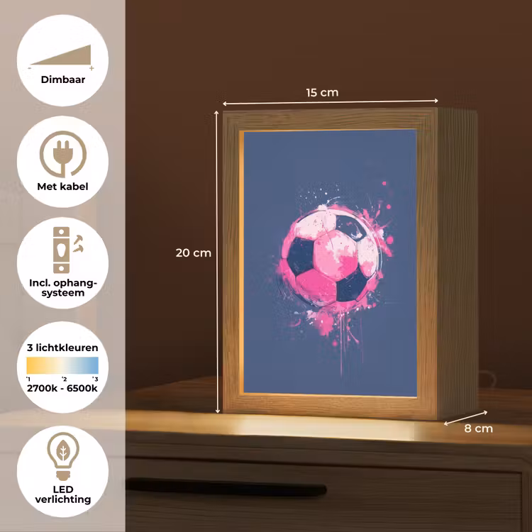 Nachtlampje - Abstract - Voetbal - Spatten - Roze — 2