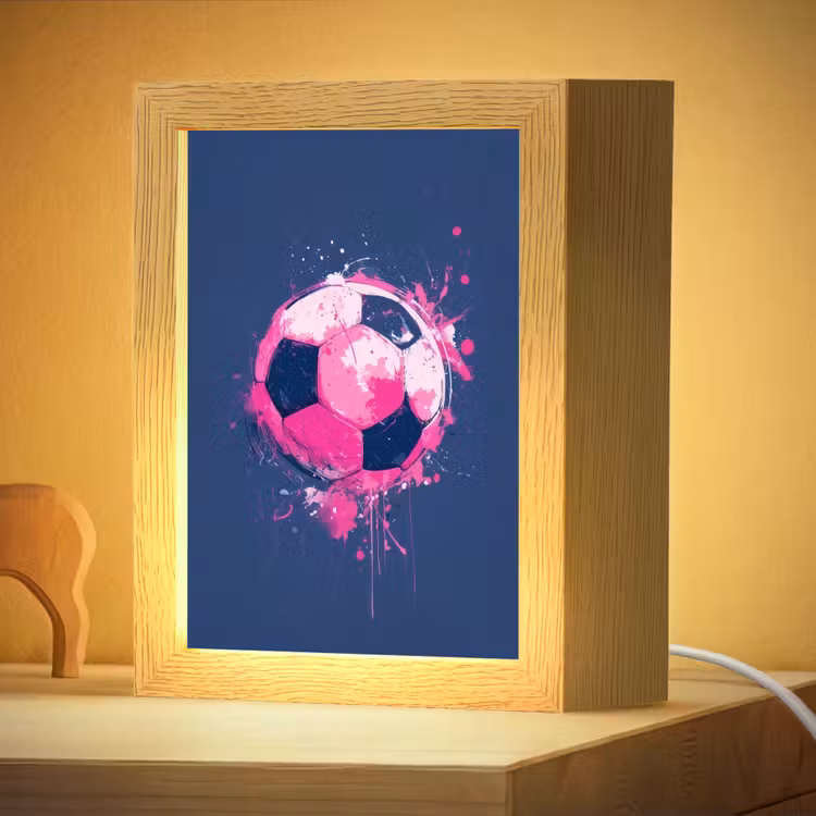 Nachtlampje - Abstract - Voetbal - Spatten - Roze — 4