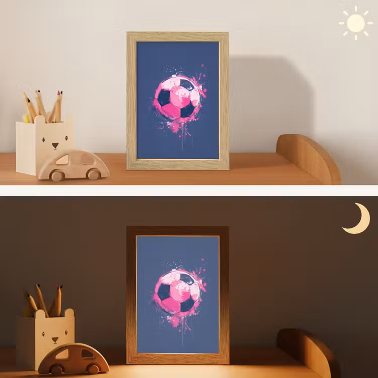 Nachtlampje - Abstract - Voetbal - Spatten - Roze — 7