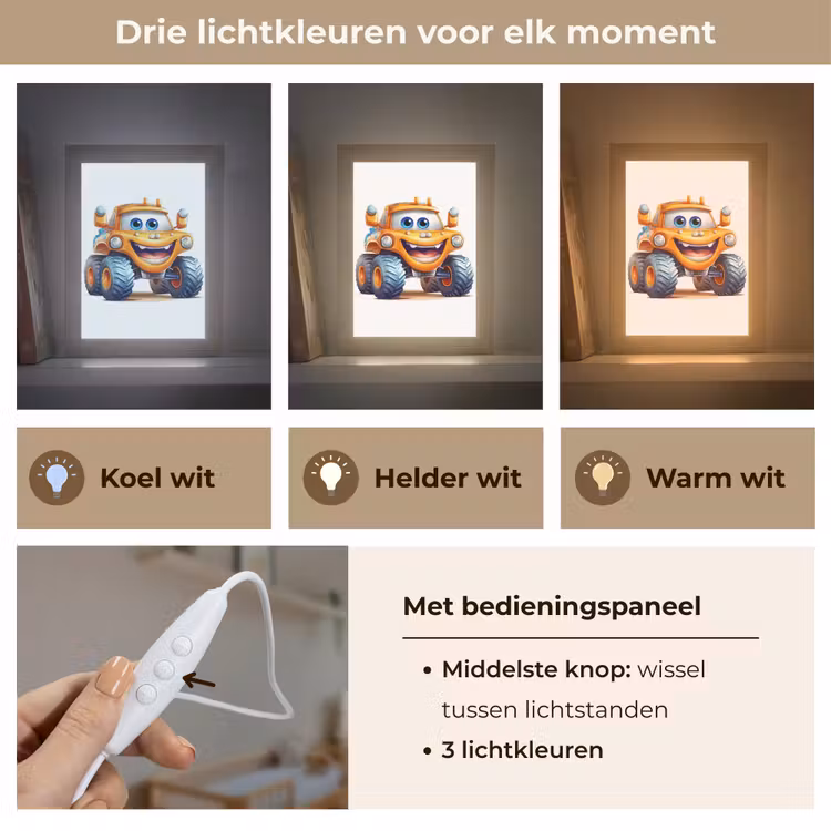 Nachtlampje - Auto - Oranje - Jongen - Kind — 5