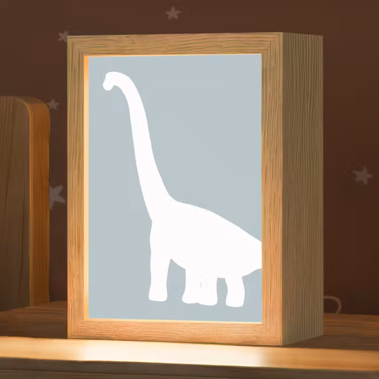 Nachtlampje - Dino - Brachiosaurus - Dinosaurus - Blauw — 1