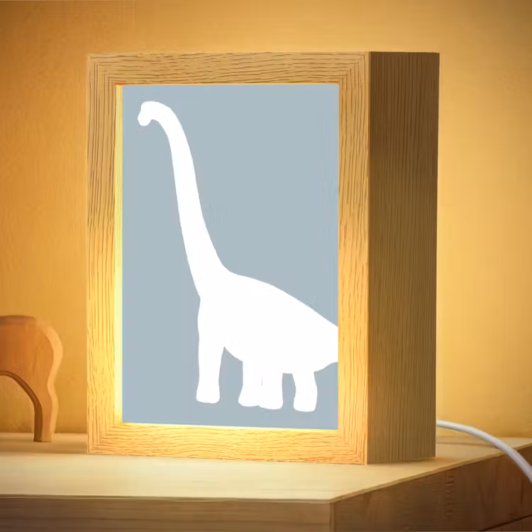 Nachtlampje - Dino - Brachiosaurus - Dinosaurus - Blauw — 4