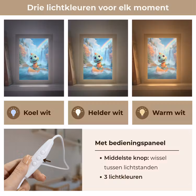 Nachtlampje - Dino - Natuur - Waterval — 5