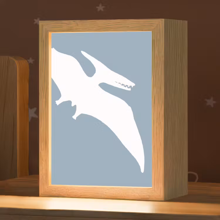 Nachtlampje - Dino - Pteranodon - Dinosaurus - Blauw — 1