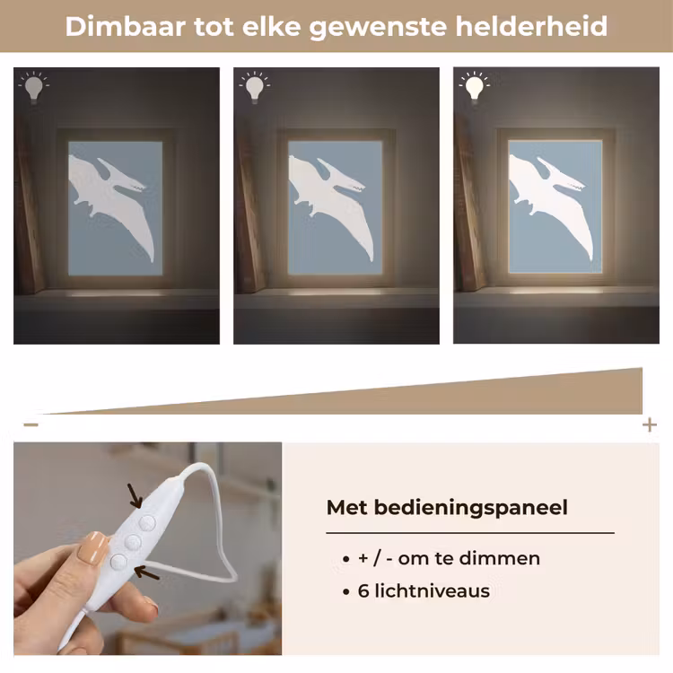 Nachtlampje - Dino - Pteranodon - Dinosaurus - Blauw — 6