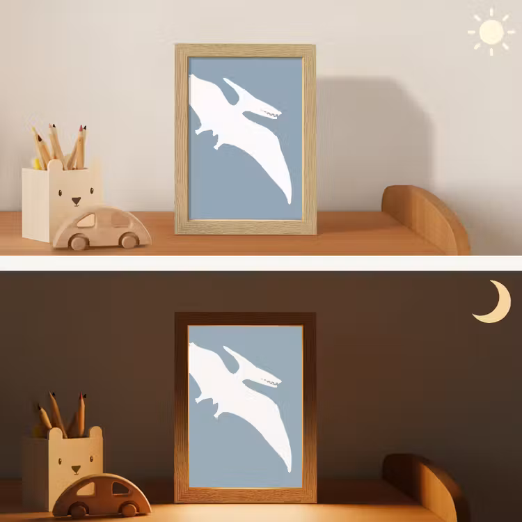 Nachtlampje - Dino - Pteranodon - Dinosaurus - Blauw — 7