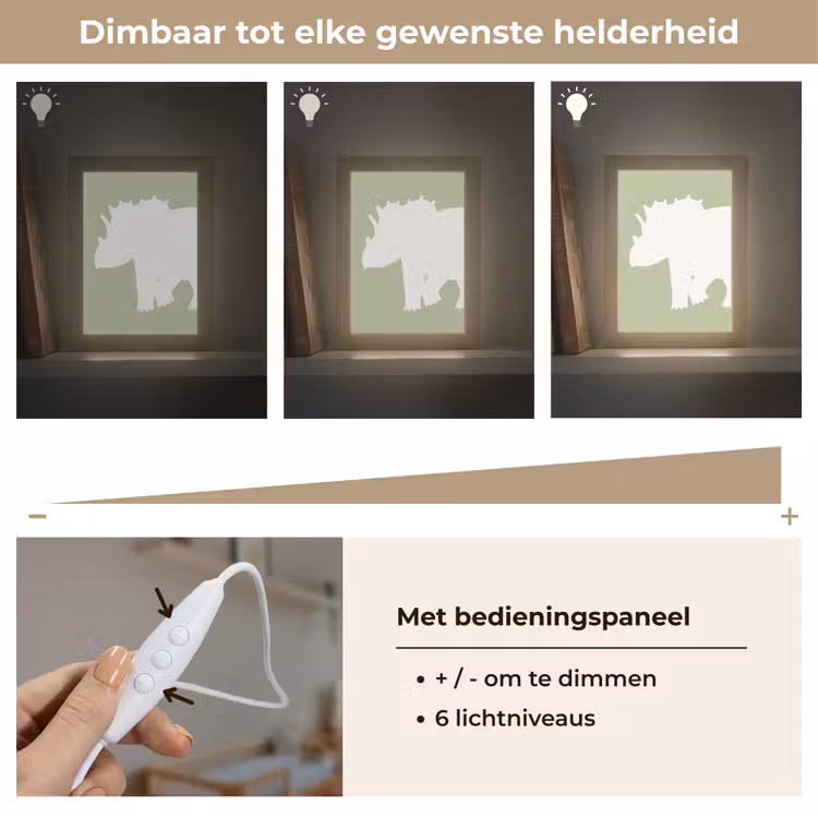 Nachtlampje - Dino - Triceratops - Dinosaurus - Groen — 6
