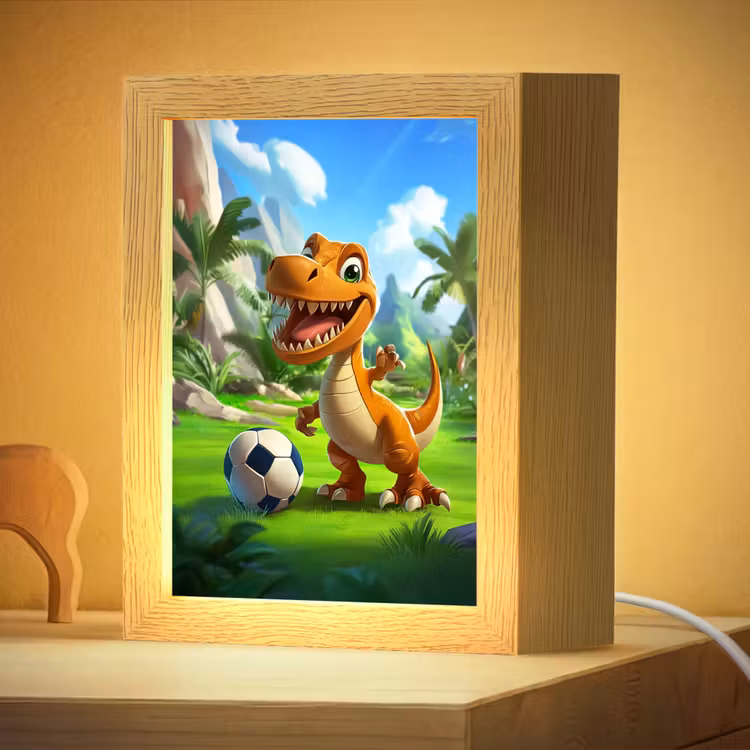 Nachtlampje - Dino - Voetbal - Groen — 4