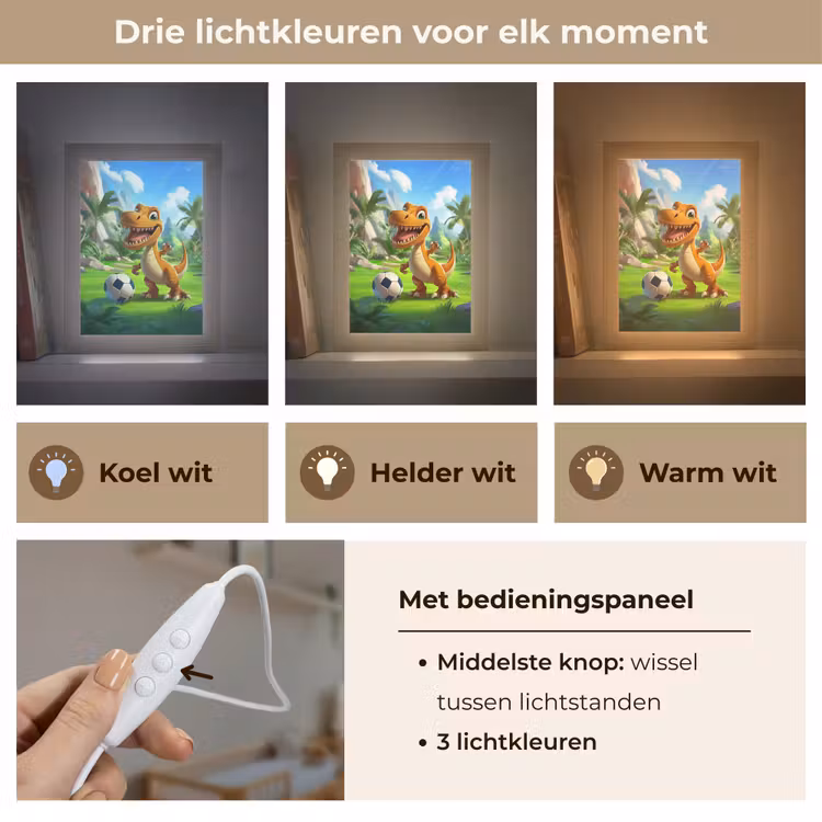 Nachtlampje - Dino - Voetbal - Groen — 5