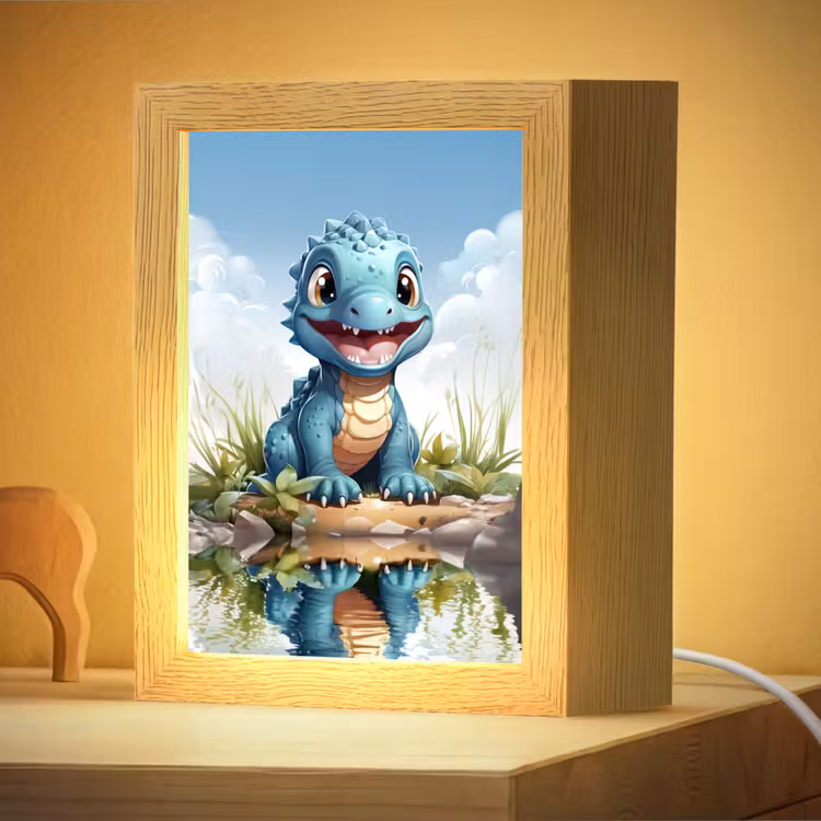 Nachtlampje - Draak - Blauw - Jongens - Kinderen — 4