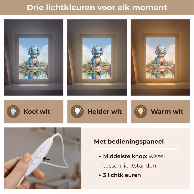 Nachtlampje - Draak - Blauw - Jongens - Kinderen — 5