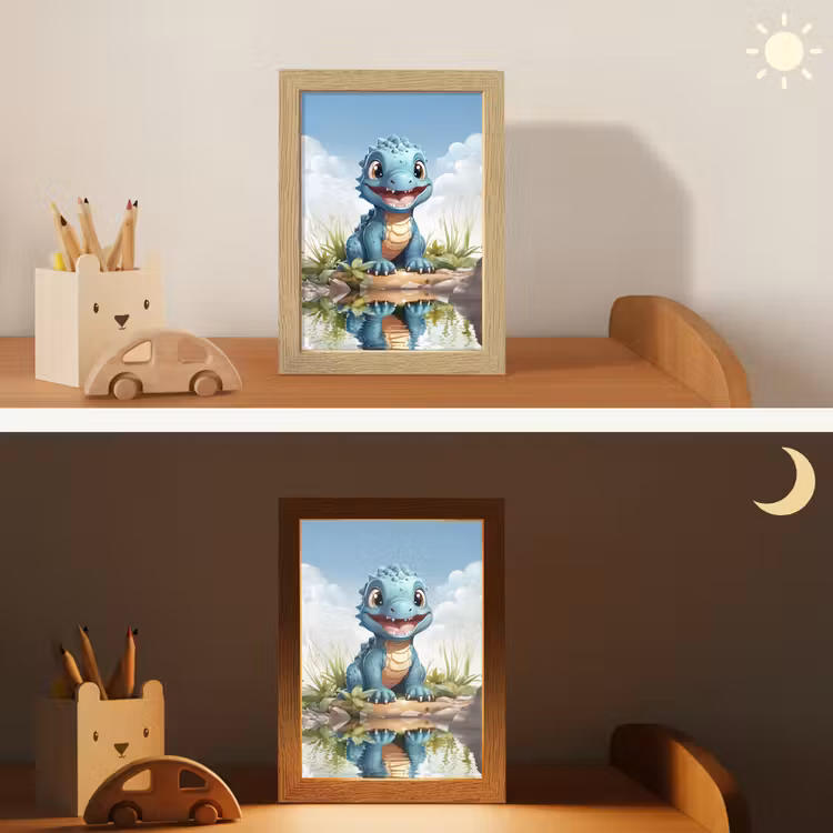 Nachtlampje - Draak - Blauw - Jongens - Kinderen — 7