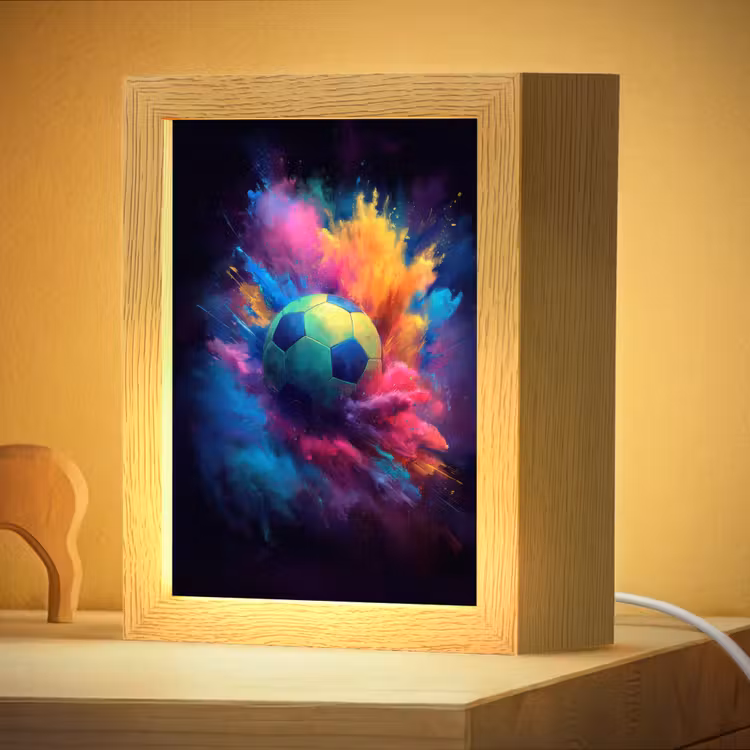 Nachtlampje - Explosie - Kleurrijk - Voetbal - Abstract — 4