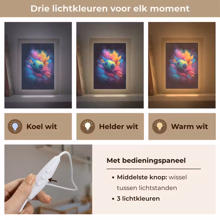 Nachtlampje - Explosie - Kleurrijk - Voetbal - Abstract — 5