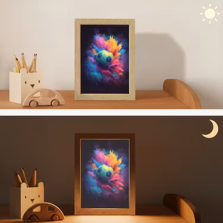 Nachtlampje - Explosie - Kleurrijk - Voetbal - Abstract — 7