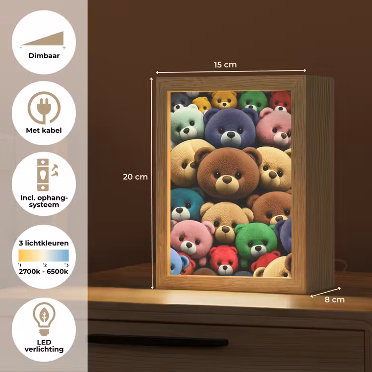 Nachtlampje - Knuffelbeer - Teddy - Design - Kids — 2