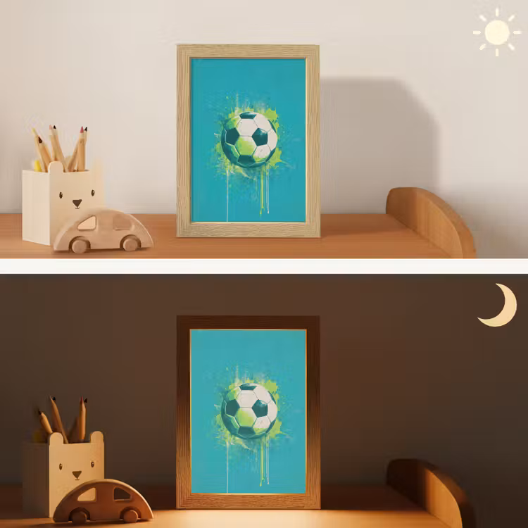 Nachtlampje - Voetbal - Abstract - Verfspatten - Groen — 7