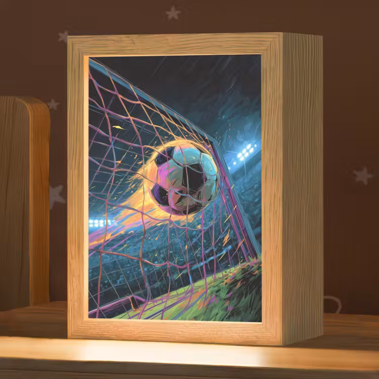 Nachtlampje - Goal - Voetbal - Vuur - Stadion — 1